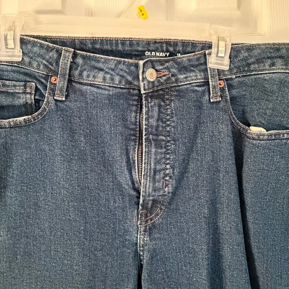 Womens Old Navy OG Straight High Rise Jeans size 16 Ankle Length - Picture 4 of 6